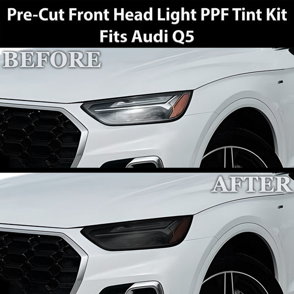 Audi Q5 2021–2025 Dark Smoke Headlight & Taillight Tint Kit – Precut Vinyl Lens Overlays