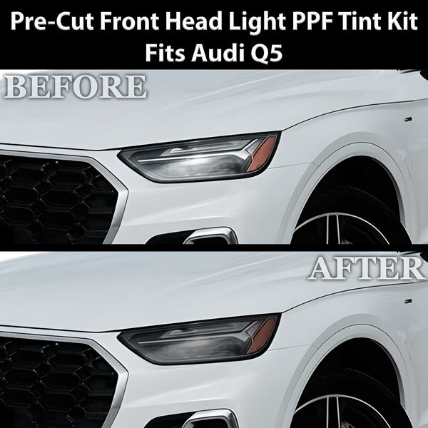 Audi Q5 2021–2025 Dark Smoke Headlight & Taillight Tint Kit – Precut Vinyl Lens Overlays