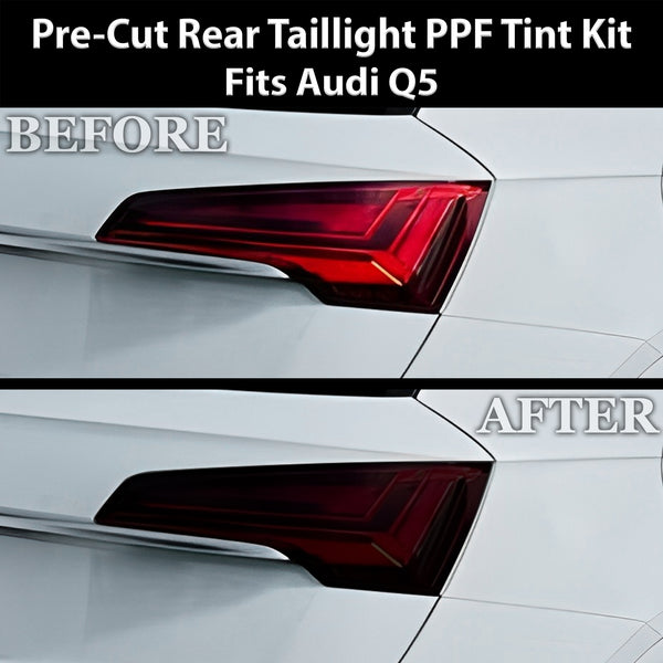 Audi Q5 2021–2025 Dark Smoke Headlight & Taillight Tint Kit – Precut Vinyl Lens Overlays
