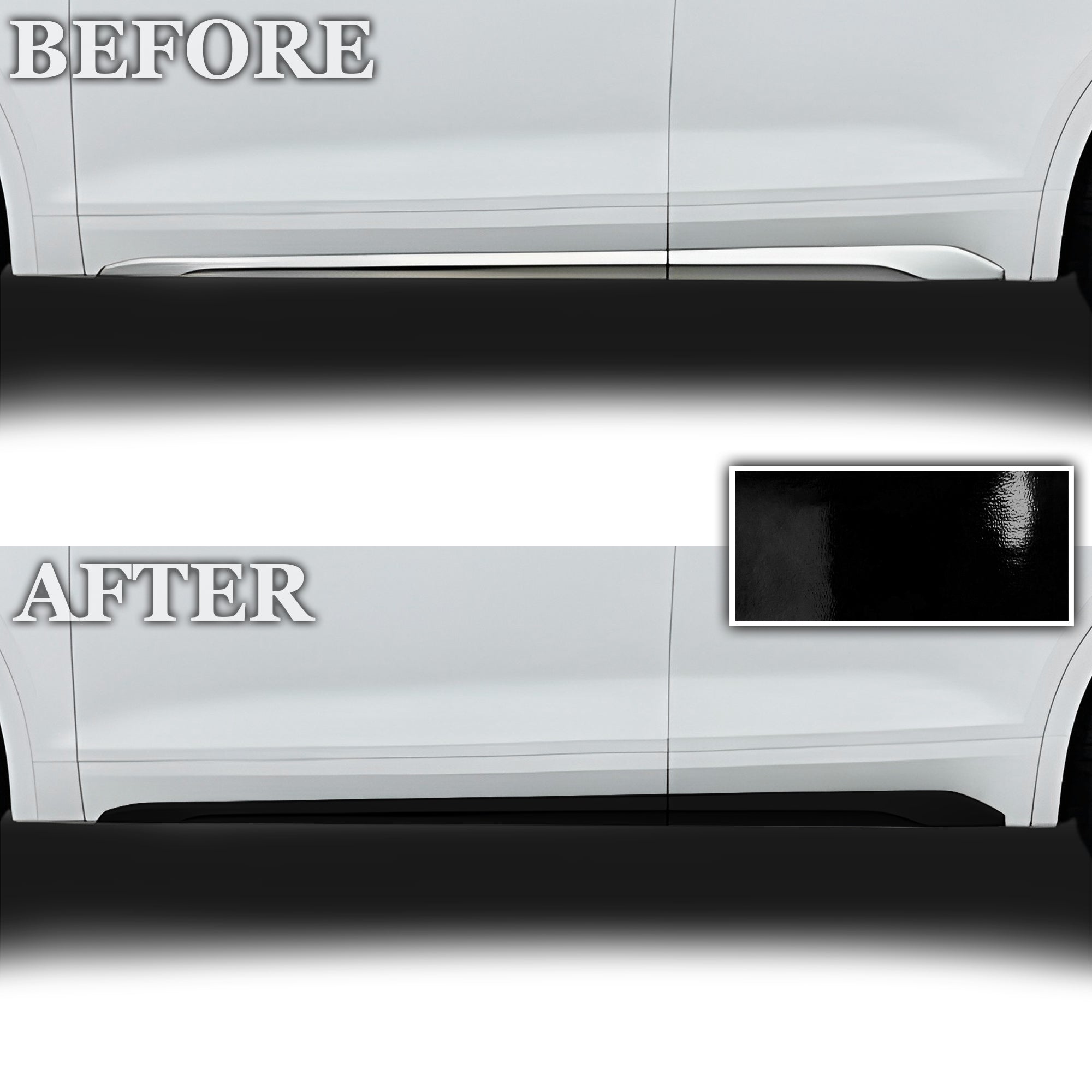 Audi Q5 2019-2025 Blackout Chrome Delete Kit - Precut Gloss Black Vinyl Overlays