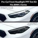 Fits BMW 2 Series 2020-2024 Full Headlight Taillight Precut Smoked PPF Tint Kit Film Overlay