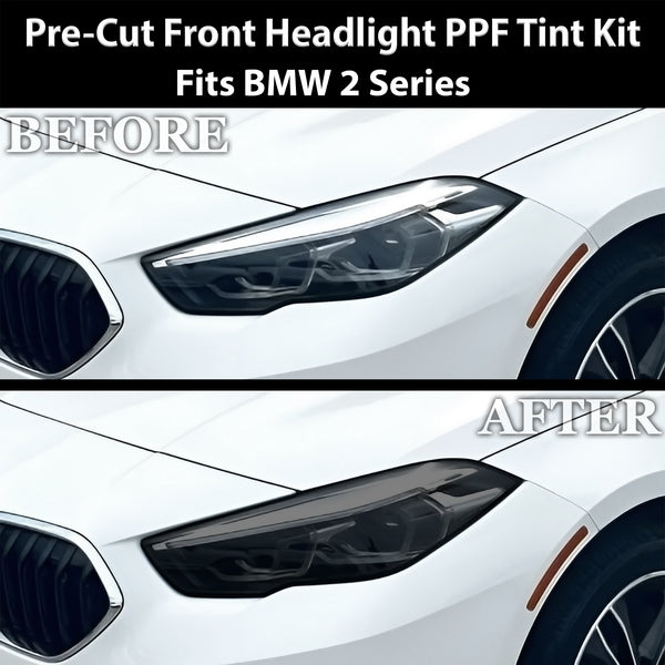 Fits BMW 2 Series 2020-2024 Full Headlight Taillight Precut Smoked PPF Tint Kit Film Overlay