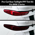 Fits BMW 2 Series 2020-2024 Full Headlight Taillight Precut Smoked PPF Tint Kit Film Overlay