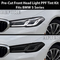 BMW 5 Series 2021–2023 Dark Smoke Headlight & Taillight Tint Kit – Precut Vinyl Lens Overlays