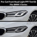 BMW 5 Series 2021–2023 Dark Smoke Headlight & Taillight Tint Kit – Precut Vinyl Lens Overlays