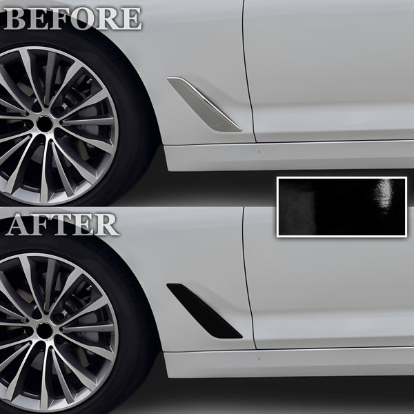 BMW 5 Series 2018-2023 Blackout Chrome Delete Kit – Precut Gloss Black Vinyl Overlays