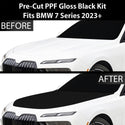 Fits BMW i7 7 Series 2023+ Precut Premium Gloss Black Carbon Fiber Hood Paint Protection Film PPF Decal Film Kit