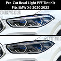 Fits BMW X6 2019-2023 Full Headlight Taillight Precut Smoked PPF Tint Kit Film Overlay