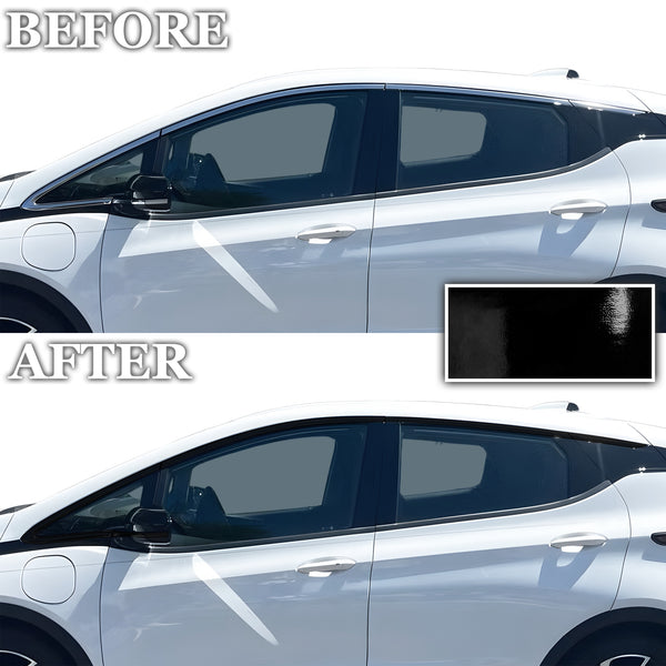 Chevrolet Bolt EV Bolt 2022-2023 Window Trim Blackout Chrome Delete Kit - Precut Gloss Black Vinyl Overlays
