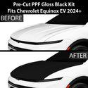 Fits Chevrolet Equinox EV 2024+ Precut Premium Gloss Black Carbon Fiber Hood Paint Protection Film PPF Decal Film Kit