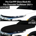 Fits Chevrolet Trailblazer 2021-2025 Precut Premium Gloss Black Carbon Fiber Hood Paint Protection Film PPF Decal Film Kit