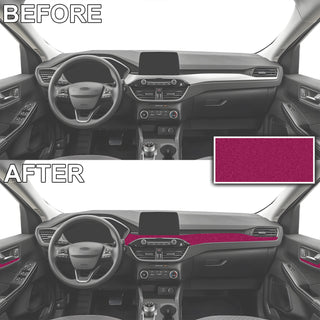 Buy pink-velvet Fits Ford Escape 2020-2025 Interior Dashboard & Door Trim Vinyl Decal Stickers Cover Overlay, Carbon Fiber & Gloss Black & Suede Velvet