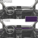 Fits Ford Escape 2020-2025 Interior Dashboard & Door Trim Vinyl Decal Stickers Cover Overlay, Carbon Fiber & Gloss Black & Suede Velvet