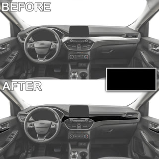 Buy gloss-black Fits Ford Escape 2020-2025 Interior Dashboard & Door Trim Vinyl Decal Stickers Cover Overlay, Carbon Fiber & Gloss Black & Suede Velvet