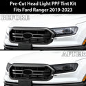 Full Headlight Taillight Precut Smoked PPF Tint Kit Film Overlay Fits Ford Ranger 2019-2023