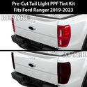 Full Headlight Taillight Precut Smoked PPF Tint Kit Film Overlay Fits Ford Ranger 2019-2023