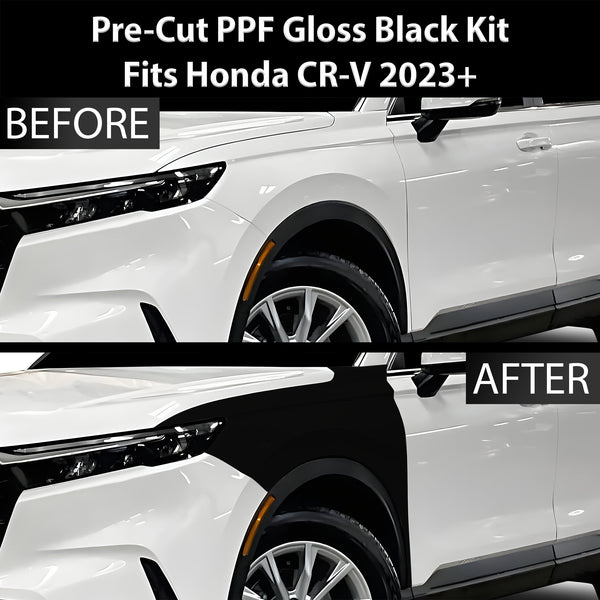 Fits Honda CR-V 2023+ Precut Premium Gloss Black Carbon Fiber Fender Paint Protection Film PPF Decal Film Kit