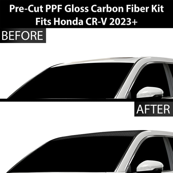 Fits Honda CR-V 2023+ Precut Premium Gloss Black Carbon Fiber Roof Paint Protection Film PPF Decal Film Kit