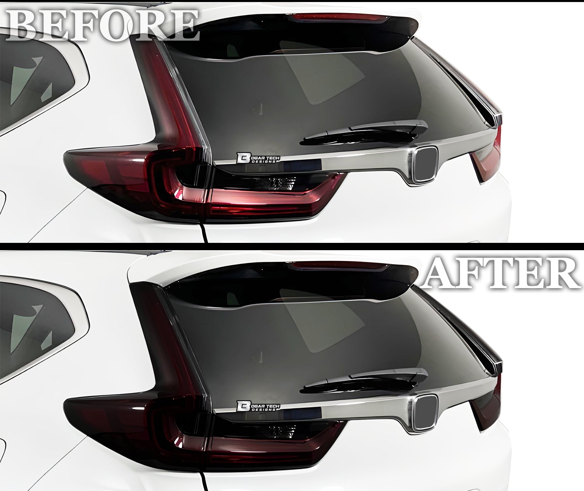 Full Headlight Taillight Precut Smoked PPF Tint Kit Film Overlay Fits Honda CR - V 2020 - 2022 - Bogar Tech Designs