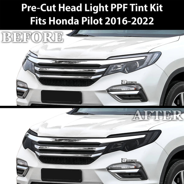 Full Headlight Taillight Precut Smoked PPF Tint Kit Film Overlay Fits Honda Pilot 2016 - 2022