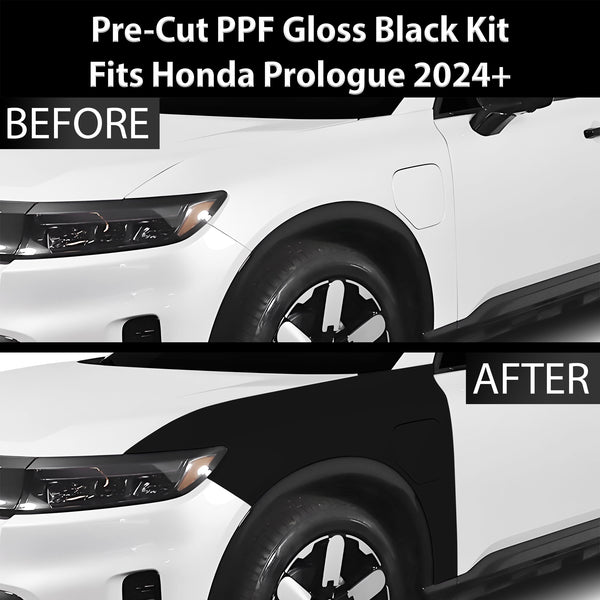 Fits Honda Prologue 2024+ Precut Premium Gloss Black Carbon Fiber Fender Paint Protection Film PPF Decal Film Kit