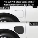 Fits Honda Prologue 2024+ Precut Fuel Door Premium Paint Protection Film PPF Decal Film Kit Gas Cap Cover, Gloss Black Carbon Fiber