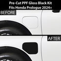 Fits Honda Prologue 2024+ Precut Fuel Door Premium Paint Protection Film PPF Decal Film Kit Gas Cap Cover, Gloss Black Carbon Fiber