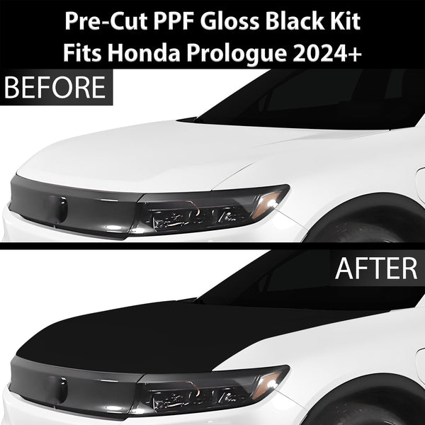 Fits Honda Prologue 2024+ Precut Premium Gloss Black Carbon Fiber Hood Paint Protection Film PPF Decal Film Kit