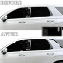 Side Window Skirt Vinyl Chrome Delete Trim Blackout Decal Stickers Overlay Film Fits Hyundai Palisade 2020-2024