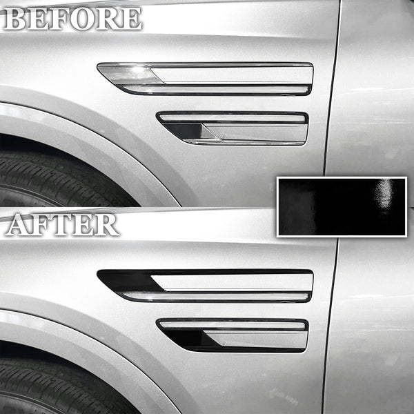 Genesis GV80 SUV Blackout Chrome Delete Kit – Precut Gloss Black Vinyl Overlays Film