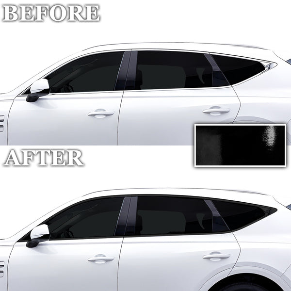 Genesis GV80 SUV Blackout Chrome Delete Kit – Precut Gloss Black Vinyl Overlays Film