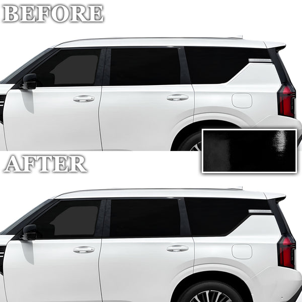 Nissan Armada 2025-2026 Blackout Chrome Delete Kit – Precut Gloss Black Vinyl Overlays Film