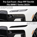 Fits BMW 7 Series 2023+ Full Headlight Taillight Precut Smoked PPF Tint Kit Film Overlay