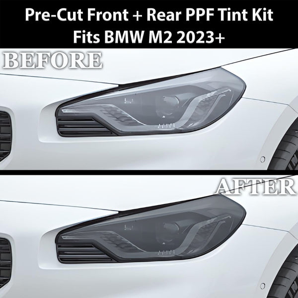 Fits BMW M2 2023+ Full Headlight Taillight Precut Smoked PPF Tint Kit Film Overlay