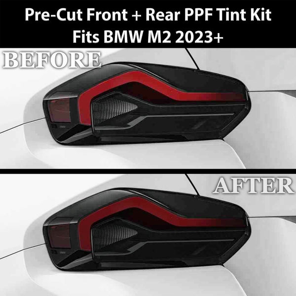 Fits BMW M2 2023+ Full Headlight Taillight Precut Smoked PPF Tint Kit Film Overlay