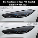 Fits BMW M4 2021+ Full Headlight Taillight Precut Smoked PPF Tint Kit Film Overlay