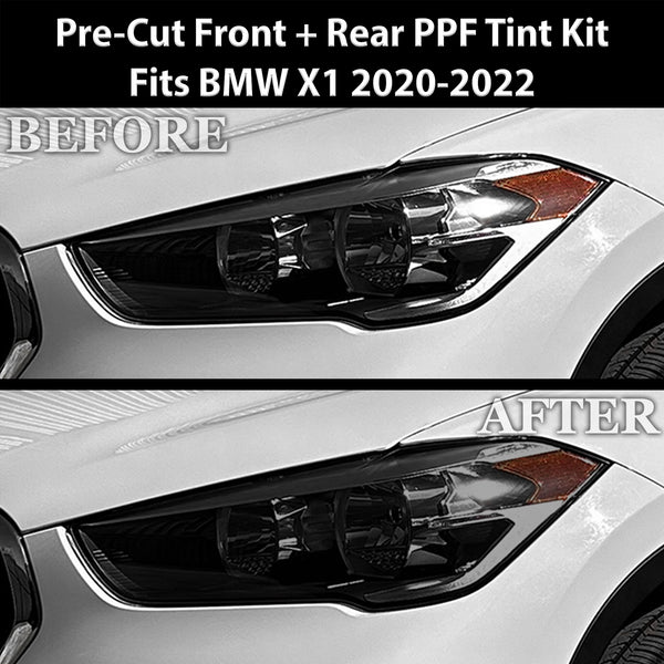 Fits BMW X1 2020-2022 Full Headlight Taillight Precut Smoked PPF Tint Kit Film Overlay