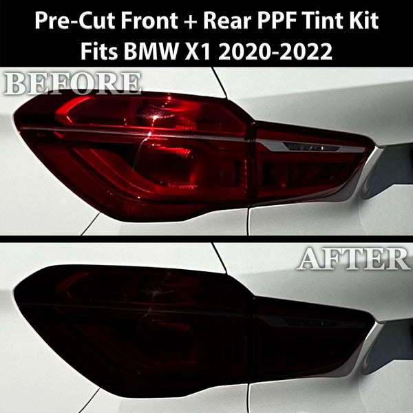 Fits BMW X1 2020-2022 Full Headlight Taillight Precut Smoked PPF Tint Kit Film Overlay