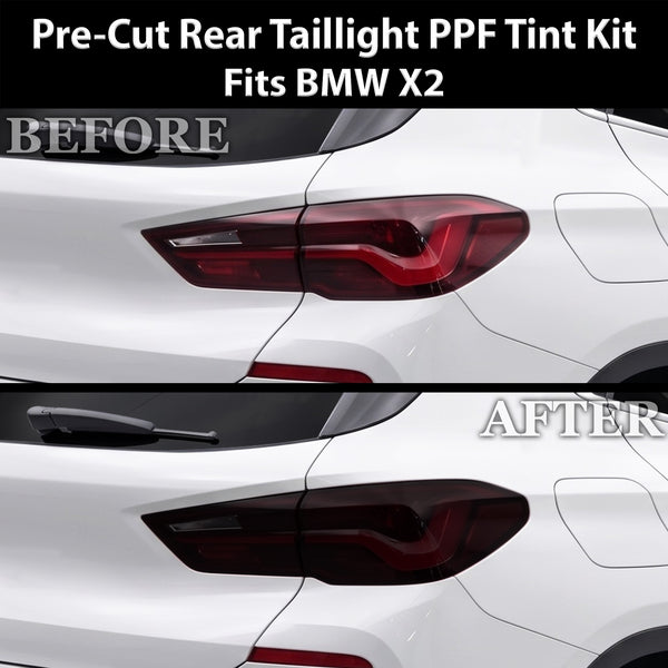 Fits BMW X2 2018-2023 Full Headlight Taillight Precut Smoked PPF Tint Kit Film Overlay