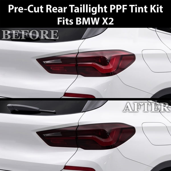 Fits BMW X2 2018-2023 Full Headlight Taillight Precut Smoked PPF Tint Kit Film Overlay
