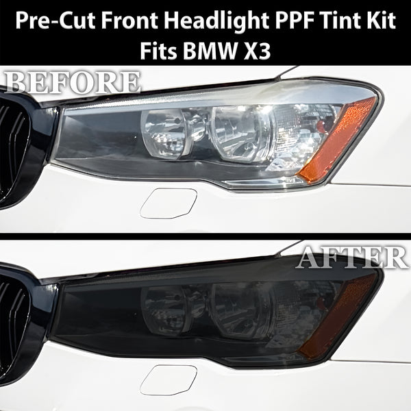 Fits BMW X3 2015-2017 Full Headlight Taillight Precut Smoked PPF Tint Kit Film Overlay