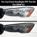 Fits BMW X3 2015-2017 Full Headlight Taillight Precut Smoked PPF Tint Kit Film Overlay