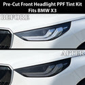 BMW X3 2025-2026 Dark Smoke Headlight & Taillight Tint Kit – Precut Vinyl Lens Overlays Film