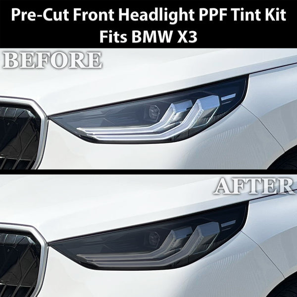 BMW X3 2025-2026 Dark Smoke Headlight & Taillight Tint Kit – Precut Vinyl Lens Overlays Film