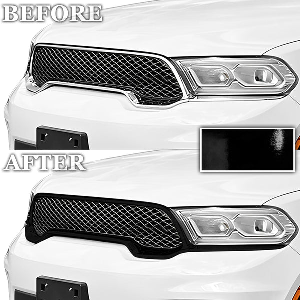 Fits Dodge Durango 2021+ Vinyl Chrome Delete Grille Blackout Decal Stickers Overlay Film