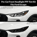 Ford Escape 2023-2026 Dark Smoke Headlight & Taillight Tint Kit – Precut Vinyl Lens Overlays Film