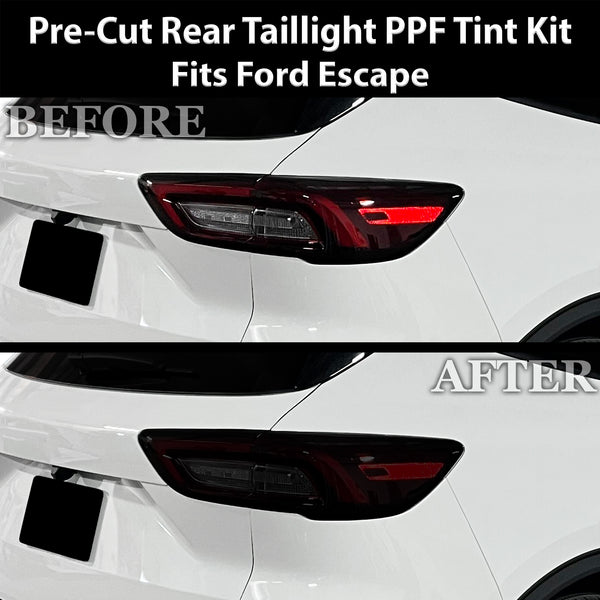 Ford Escape 2023-2026 Dark Smoke Headlight & Taillight Tint Kit – Precut Vinyl Lens Overlays Film