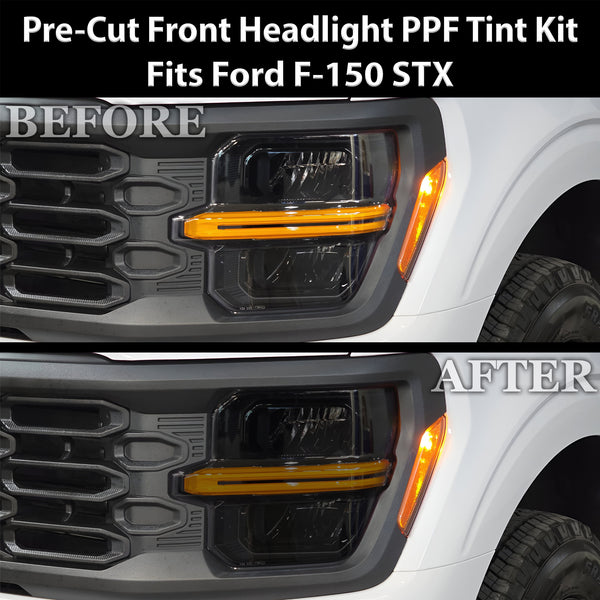 Ford F-150 2024-2026 Dark Smoke Headlight & Taillight Tint Kit – Precut Vinyl Lens Overlays Film