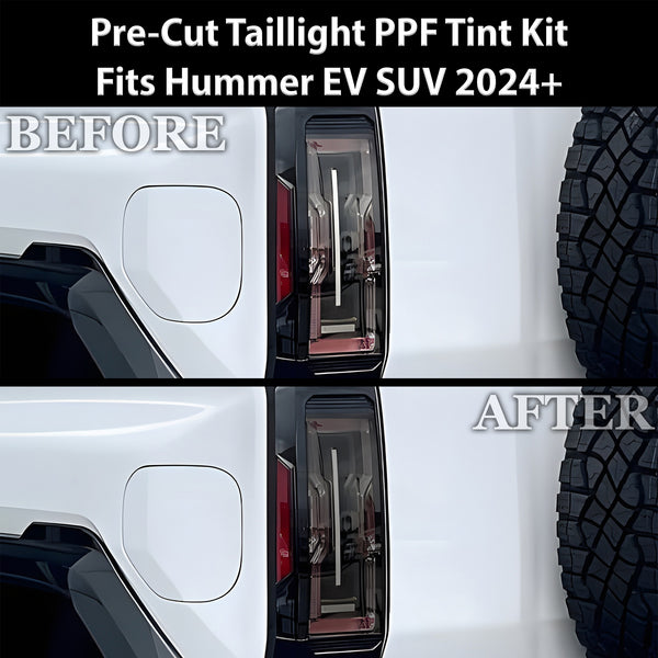 Fits Hummer EV 2023+ Full Headlight Taillight Precut Smoked PPF Tint Kit Film Overlay