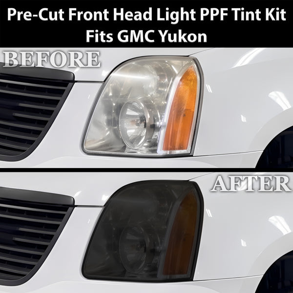 Fits GMC Yukon 2007-2014 Full Headlight Taillight Precut Smoked PPF Tint Kit Film Overlay